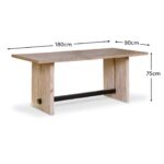 Priya Whitewash Oak Rectangular Dining Table - Image 11