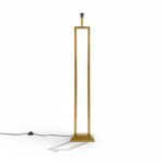 Purley 132cm Gold  Floor Lamp Base with Ashurst 46 x 30cm Shade - White - Image 7
