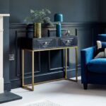 Outlet - Rayna Black Mango Wood 2 Drawer Console Table