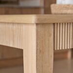 Raleigh Whitewash Oak Rectangular Dining Table Set - 6 Seater - Freya Oat Boucle Dining Chairs - Whitewash Oak Legs - Image 5