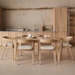 Ella Boucle Dining Armchairs - Set of 2 - Whitewash Oak Legs - Image 3
