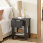 Raleigh Black 1 Drawer Bedside Table - Image 3