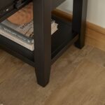 Raleigh Black 1 Drawer Bedside Table - Image 4