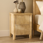 Raleigh 2 Drawer Bedside Table - Whitewash