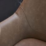 Outlet - Reagan Almond Brown Bar Stool - Metal Legs - Image 8