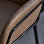 Reagan Almond Brown Bar Stool - Metal Legs - Image 10