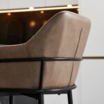 Reagan Almond Brown Bar Stool - Metal Legs - Image 8