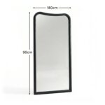 Rendall 180x90cm Wooden Mirror - Black Paulownia - Image 8