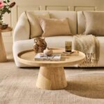 Rhiannon 75cm Round Whitewash Oak Coffee Table