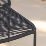 Ezra 4 Seater Round Wooden Garden Set with Ryder Black Chairs - Image 6