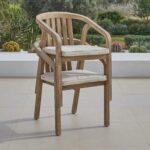 Palm 6 Seater Wooden Garden Dining Set with 4 Shiro Cushioned Chairs & Charlotte Bench - Image 6