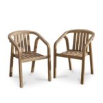 Palm 6 Seater Wooden Garden Dining Set with 4 Shiro Chairs & Charlotte Bench - Image 15