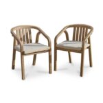 Palm 6 Seater Wooden Garden Dining Set with 4 Shiro Cushioned Chairs & Charlotte Bench - Image 15