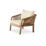 Shiro Wooden Garden Set with 3 Seater Sofa - 2 Shiro Armchairs & Coffee Table - Image 8