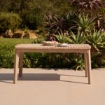 Saffron 8 Seater Extending Garden Dining Table - Brushed Light Acacia