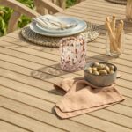 Saffron 6 Seater Extending Wooden Garden Dining Set with Shiro Chairs - Image 8