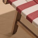 Saffron White Acacia Occasional Garden Chair - Beige/Paprika Rope - Image 6