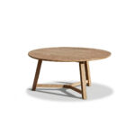 Shiro 6 Seater Round Wooden Garden Dining Set with Saffron Dining Chairs - Black/Beige - Image 13