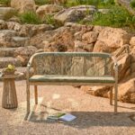 Shiro 6 Seater Wooden Garden Dining Set with Shiro Green Rope Chairs & Bench - 180cm - Image 3
