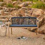 Shiro Wooden Garden Bench - Navy
