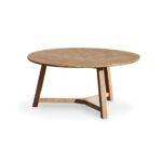 Shiro 6 Seater Wooden Round Dining Set with 6 Nala Sand Cushioned Chairs & Cream LED Premium Cantilever Parasol - Image 15