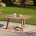 Shiro 6 Seater Wooden Round Garden Dining Set with Nala Sand Cushioned Chairs - Image 2