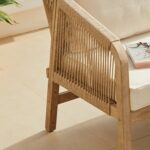 Shiro Wooden Garden Corner Sofa Set - Image 12