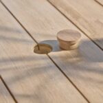 Shiro 8 Seater Wooden Garden Dining Table - Brushed Light Acacia - Image 5