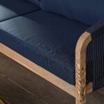 Shiro Garden Corner Sofa with Navy Cushions with Akira Coffee Table Set - Image 7