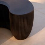 Sohan Kidney Garden Coffee Table - Lava Black - 61cm - Image 3