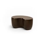 Sohan 84cm Kidney Garden Coffee Table - Set of 2 - Lava Black - Image 8