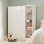 Stevie 3 Door Wardrobe -  White - Image 4