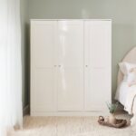 Stevie 3 Door Wardrobe -  White