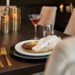 Jade Jet Black Rectangular Acacia Dining Table Set - 4 Seater - Nadine Marl Taupe Dining Chairs with Black Legs - Image 7