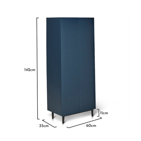Outlet - Jack Shoe Cabinet - Geometric - Blue 1 Jack shoe cabinet - geometric - blue - Laura James