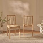 Tilly Natural String Dining Chairs - Set of 2 - Whitewash Oak Legs - Image 2