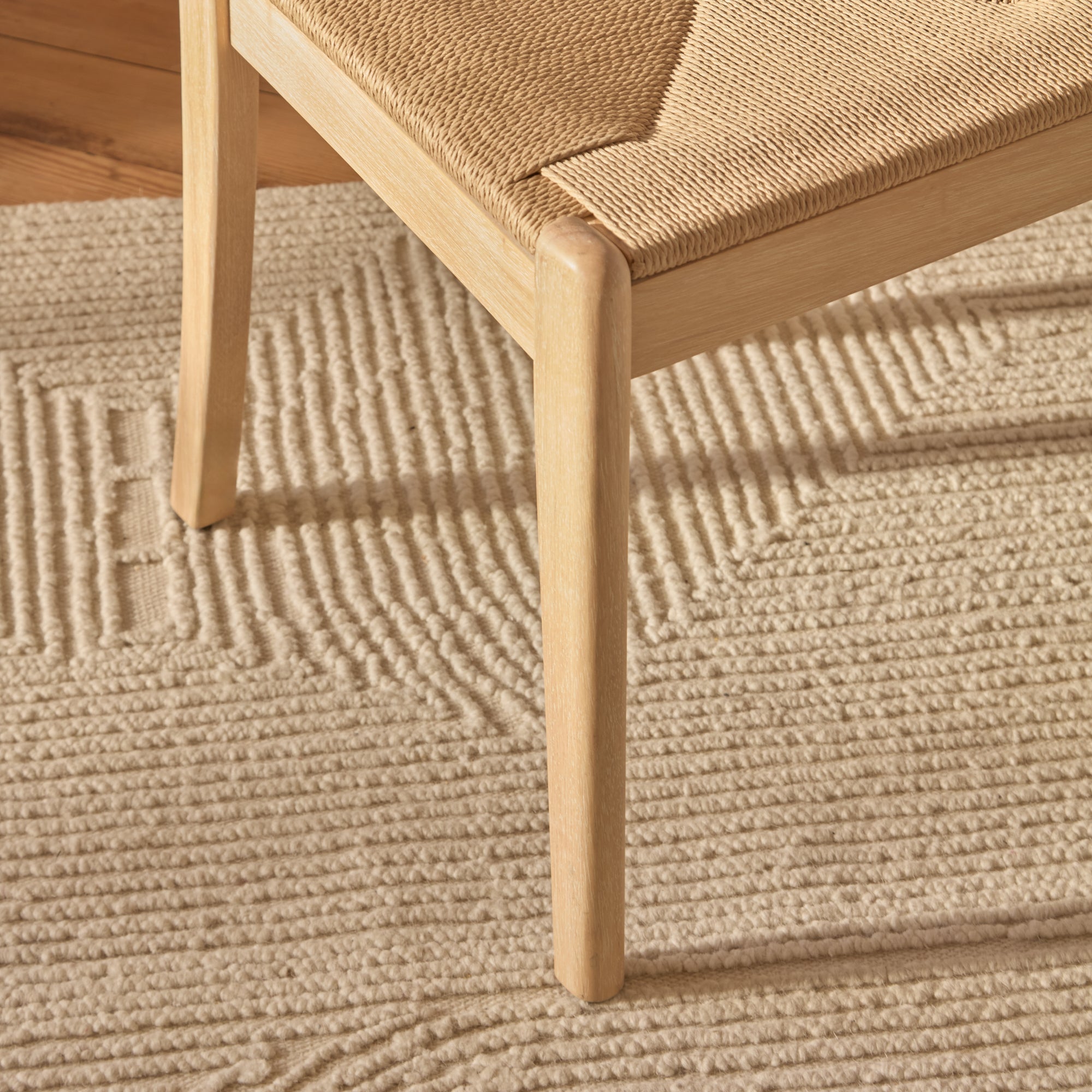 Tilly Natural String Dining Chairs - Set of 2 - Whitewash Oak Legs - Image 9