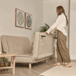 Outlet - Una 2 Seater Double Sofa Bed - Soft Beige - Image 13