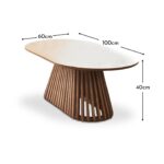 Willow Whitewash Oval Coffee Table - Image 10