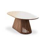 Willow Whitewash Oval Coffee Table - Image 9