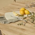 Willow Round Wooden Garden Table - Brushed Light Acacia - Image 2