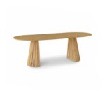 Willow Whitewash Oak Oval Dining Table Set - 6 Seater - Faye Dining Chairs - Whitewash Oak Legs - Image 15