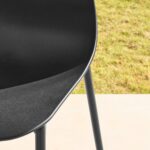 Wilder 6 Seater Metal Garden Dining Set with Wren Black Chairs - Image 8