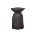 Outlet - Zaliki Concrete Round Side Table - Black - Image 8