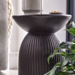 Outlet - Zaliki Concrete Round Side Table - Black - Image 6