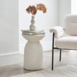 Zaliki Concrete Round Side Table - Pearl Terrazzo - Image 6