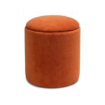 Abigail Storage Pouffe/Footstool - Burnt Orange - Image 2