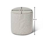 Abigail Storage Pouffe/Footstool - Dove Grey - Image 8