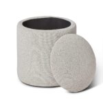 Abigail Storage Pouffe/Footstool - Dove Grey - Image 4