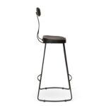 Aiden Black Mango Wood Bar Stools - Set of 2  - Black Iron Legs - Image 8